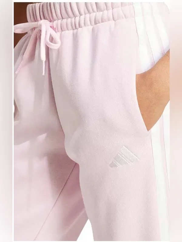 Adidas Size XL Women's Pink Three Stripes Fleece Slim Pants Has a small stain - Image 4