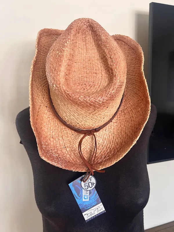 New w/tag Tidal Tom Straw Cowboy Hat, M/L - Image 2