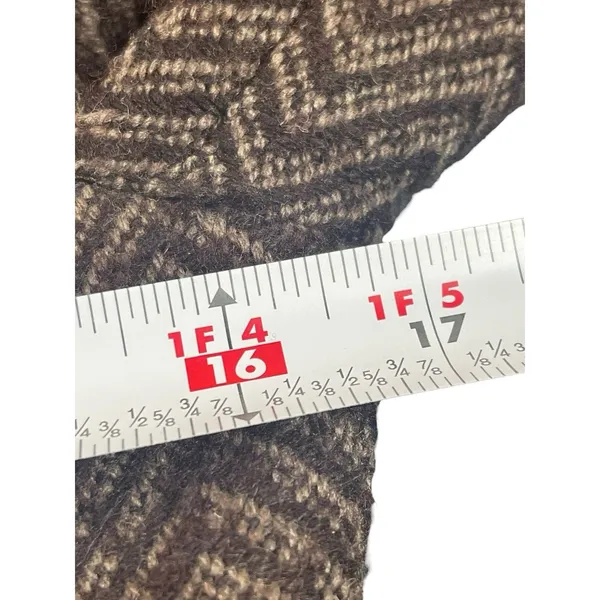 Via Women’s 0P Petite Brown Herringbone Wool Blend Fit & Flare Peacoat Button - Image 8