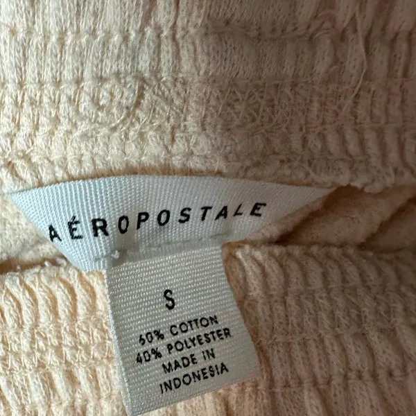 Aeropostale‎ Lounge Shorts Women’s Size S Beige Drawstring Waist - Image 7