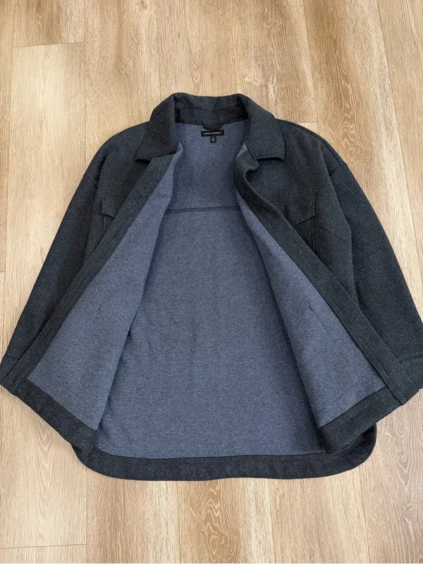Banana Republic Solid 4 Pocket Shacket Oversized Jacket Dark Charcoal Size XL - Image 6