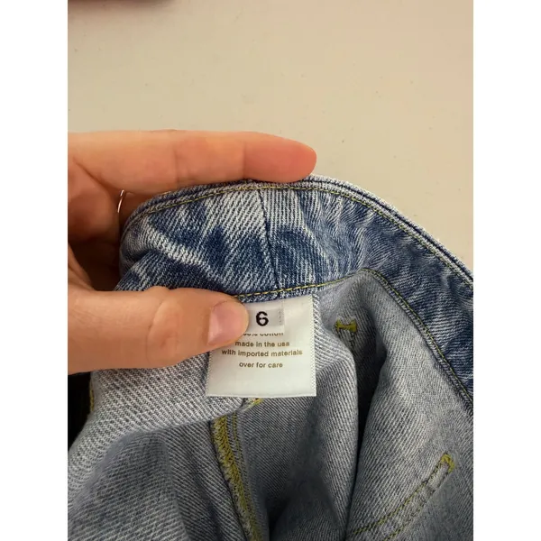 Rachel Comey Tany Pant Blue Light Wash High Waist Barrel Wide Leg Denim Jeans 6 - Image 9