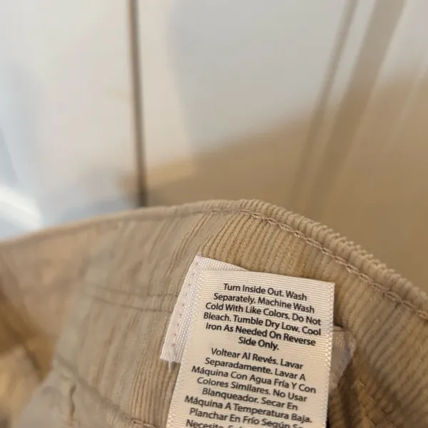 Time And Tru‎ Tan Cargo Corduroy Pants Size 12 - Image 8