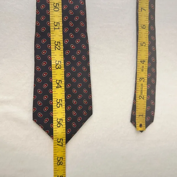 Bert Pulitzer Silk Men's Tie Blue Multicolor Geometric Vintage Classic Office - Image 5