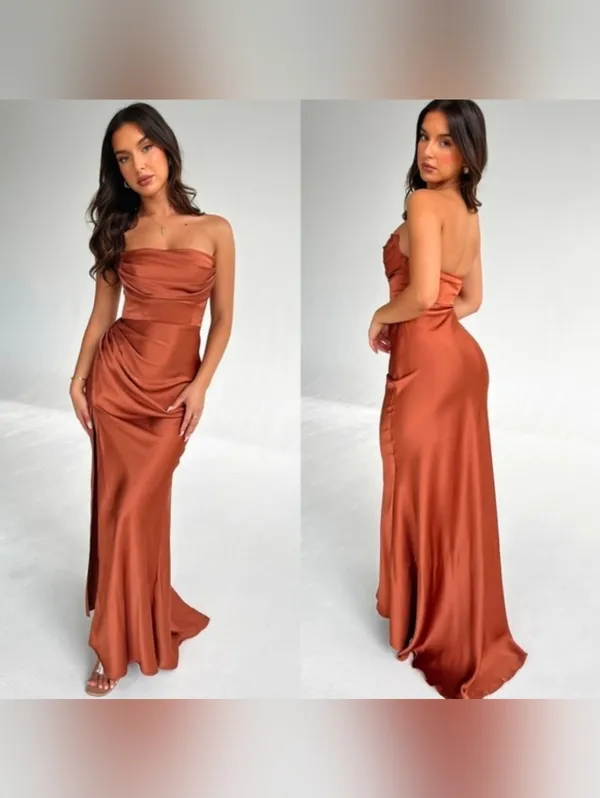 Thats So Fetch Lola Maxi Dress Rust Orange Size 14 - Image 2
