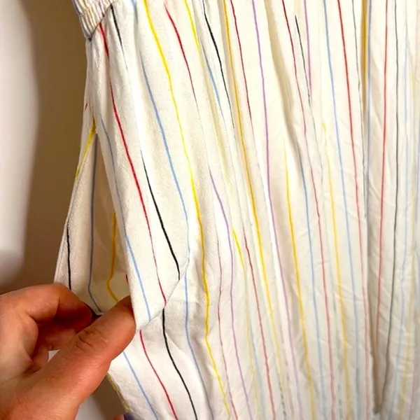 English Factory Smocked Flutter Cap Sleeve Stripes Dress - Image 11