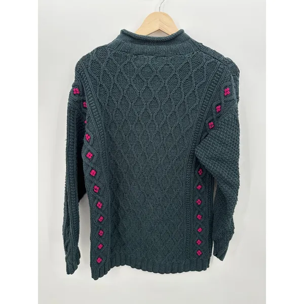Vintage LL Bean Embroidered Floral Sweater Womens S Cottagecore Knit Grandmacore - Image 2