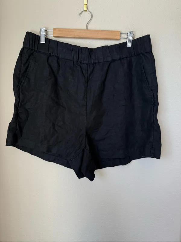 J. Crew Tropez short in linen Black Size XL - Image 2