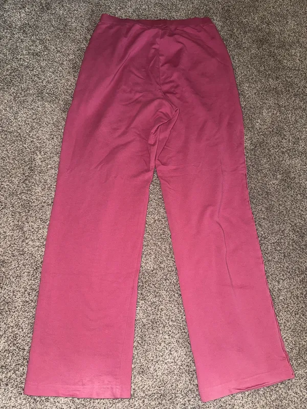 Sport Savvy Women's Pink Floral Embroidered Full Zip Jacket and Pants Set, Medium - Image 11