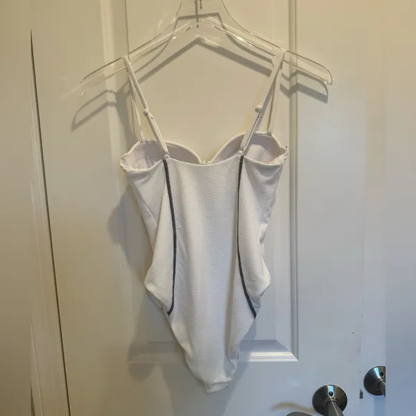 ONIA SWIM Valerie‎ One Piece Swimsuit In White size Small - Image 5