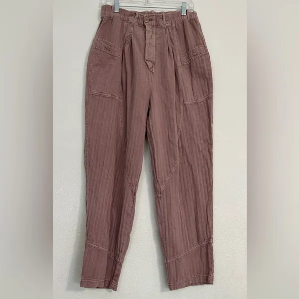 Free People Living in the City Seamed Pink Relaxed Pants - Image 6