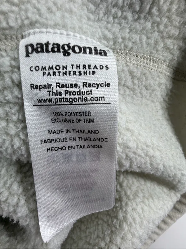 Patagonia Better Sweater 1/4 Zip Fleece Pullover Cream L Outdoor Gorpcore - Image 6