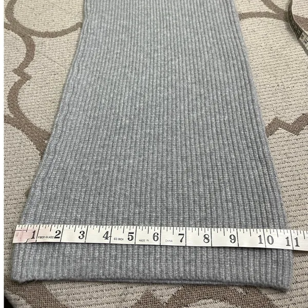 Gap CashSoft Wide Leg Ribbed Knit Pull-On Pants Light Grey Heather Medium NWT - Image 7
