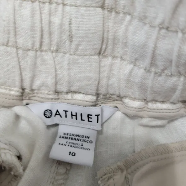 Athleta Pants Size 10 W29"xL26.5" Athleta Cabo Linen Jogger Pants Pull On Pants - Image 6
