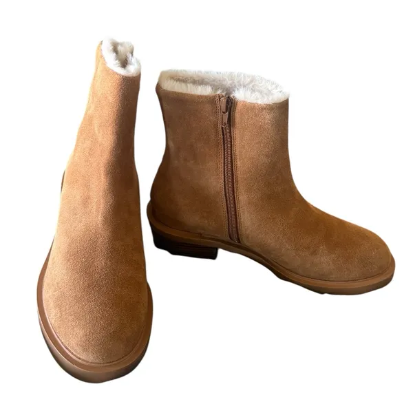 NEW MATISSE Suede / Leather Nate Cozy Fur Lining Booties fawn SZ-8.5 - Image 8