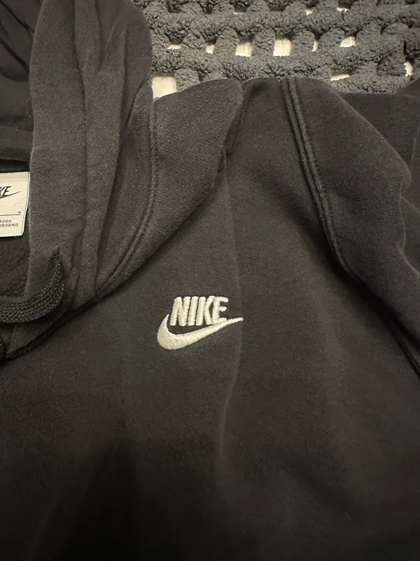 Nike Hoodie Sweatshirt Black Swoosh Logo - Image 3