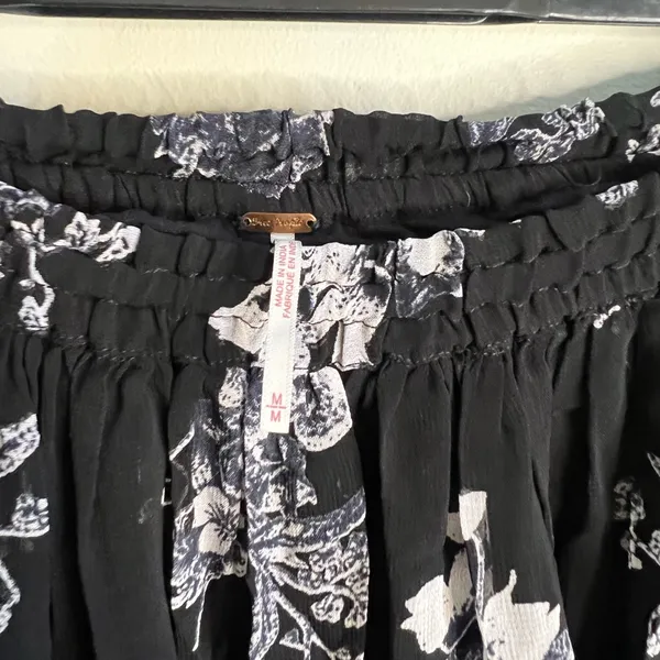 Free People Black and White Floral Maxi‎ Skirt - Image 2