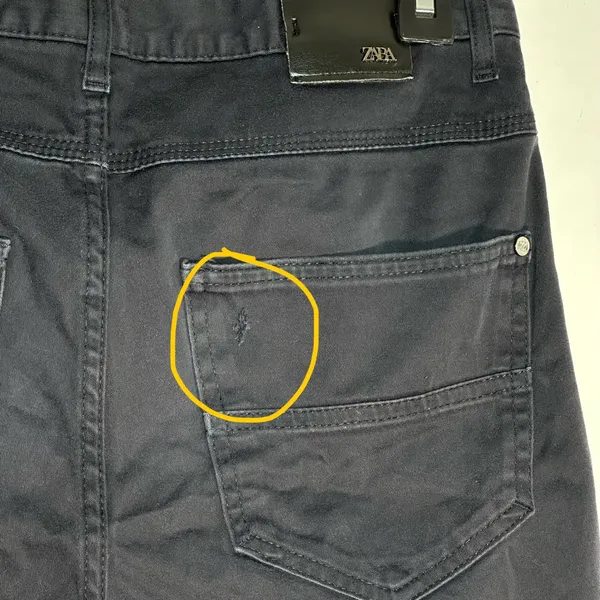 Zara Mens Skinny Fit‎ Black Pants 5-Pocket Denim Style Trousers Size 30 - Image 7