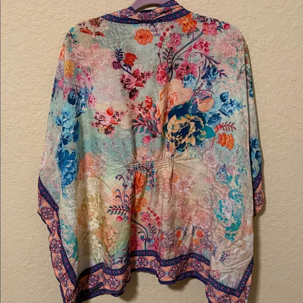 Tolani Multicolor Floral Kimono size large - Image 3