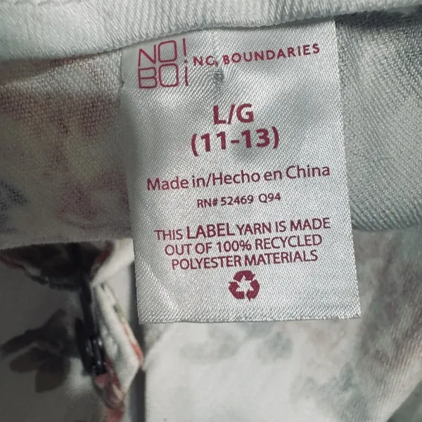 Y2K NOBO White Floral Overall Mini Dress sz L 11/13 Cottagecore Romantic - Image 5