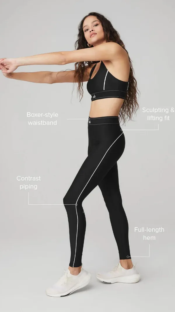 Alo Airlift High-Waist Suit Up Legging Black/White XXS - Image 12