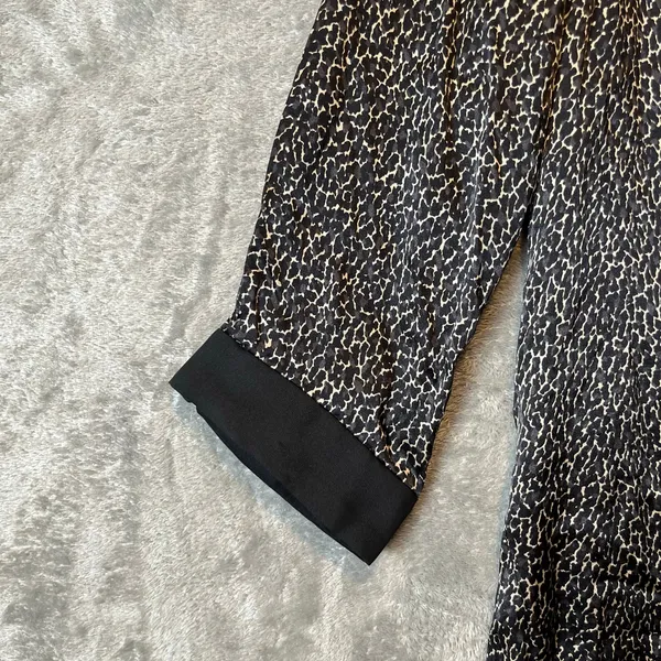 Zara Women's Animal Leopard Print‎ Shift Dress Size Small 100% Silk - Image 4