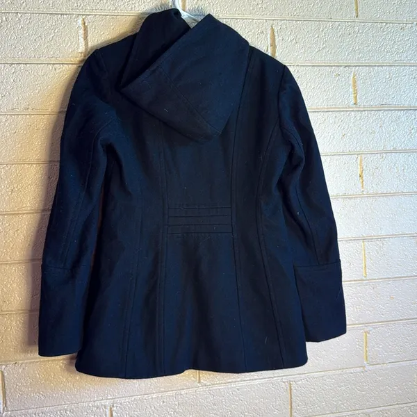 London Fog Dkny Black Trench Coat Classic Design - Image 2
