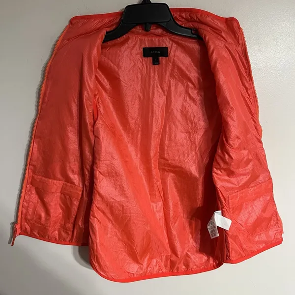 J‎ Crew Vest Women's Small Pink Full Zip Inner Pockets Coral Puffer Sleeveless - Image 12