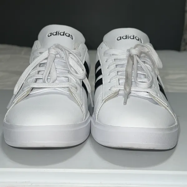 Adidas Women's Grand Court Cloud Foam White/Black- Size US 10 Sneakers Shoes - Image 3