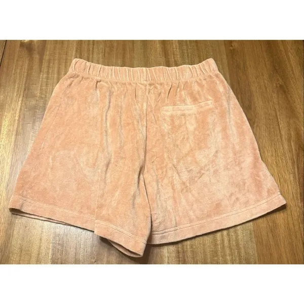 Aerie Velour Tan Pull-On Casual Loungewear Shorts Cotton Blend Size Small - Image 3