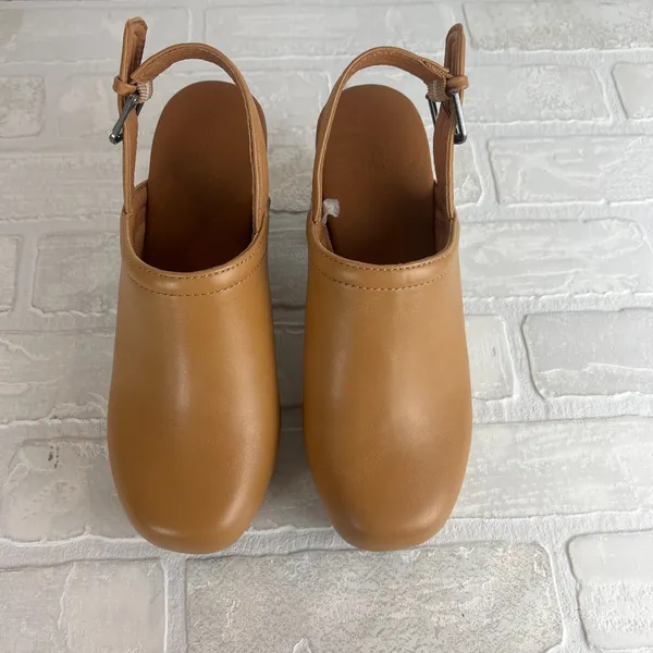 Universal‎ Thread Watson Clogs Womens 7.5 Brown Faux Leather Slingback Platform - Image 7
