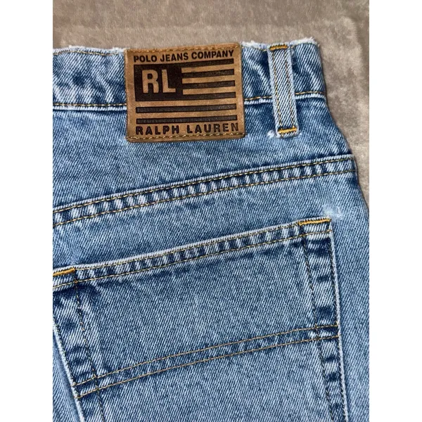VTG Ralph Lauren Jeans Womens Distressed‎ Blue RL Light Wash Polo Jeans Co Sz 10 - Image 7