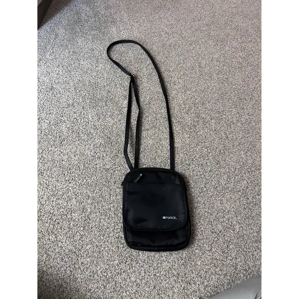 G-Force Black Nylon Crossbody Travel Bag Small Utility Pouch with ID‎ Window - Image 7