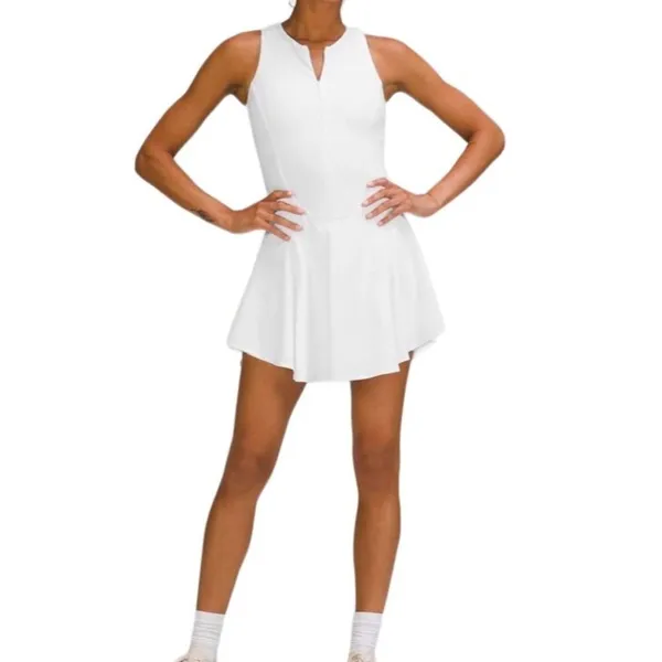 Lululemon Everlux Short-Lined 6” Inseam Tennis Tank Top Dress White Size 6 skort - Image 7