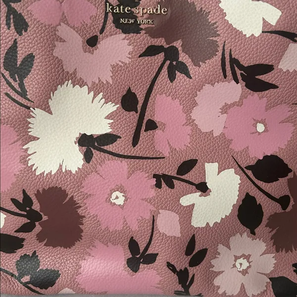 Kate Spade NY Briar Lane Gala Pink/Cream Floral Leather Shoulder Bag Purse 🌸🌸 - Image 7