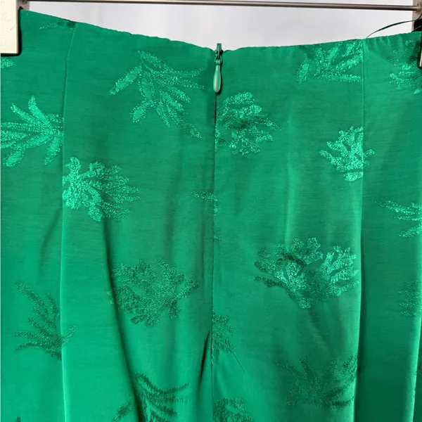 NWT Zara Vibrant‎ Green Knot Front Midi Skirt Size XS - Image 7
