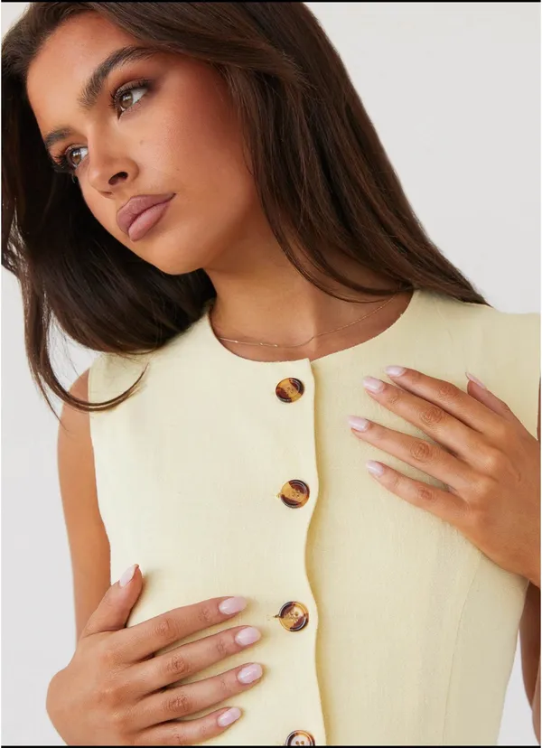 Peppermayo NWT Yellow Linen Mini Dress - Image 6