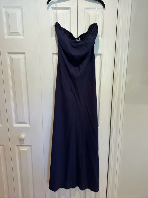 Princess Polly Yahir Strapless Maxi Dress Navy - Image 3