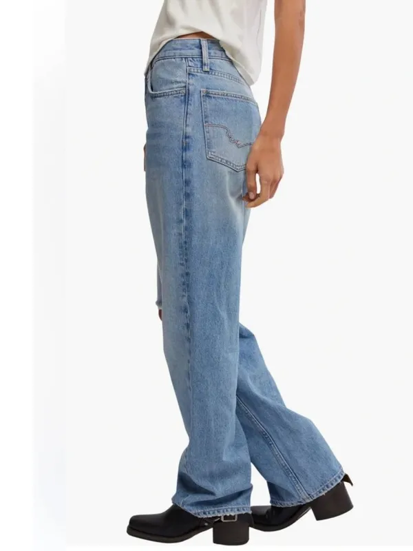 NWT Free People Holly Ripped Bootcut Jeans 28, CAMBRIDGE - Image 3