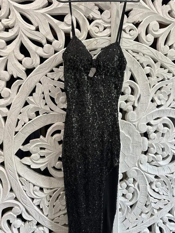 Windsor Black Sequin Gown - Image 4