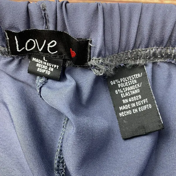 Love Women’s Gray Large Scrub Pants Solid Medical Uniform Drawstringa - Image 6