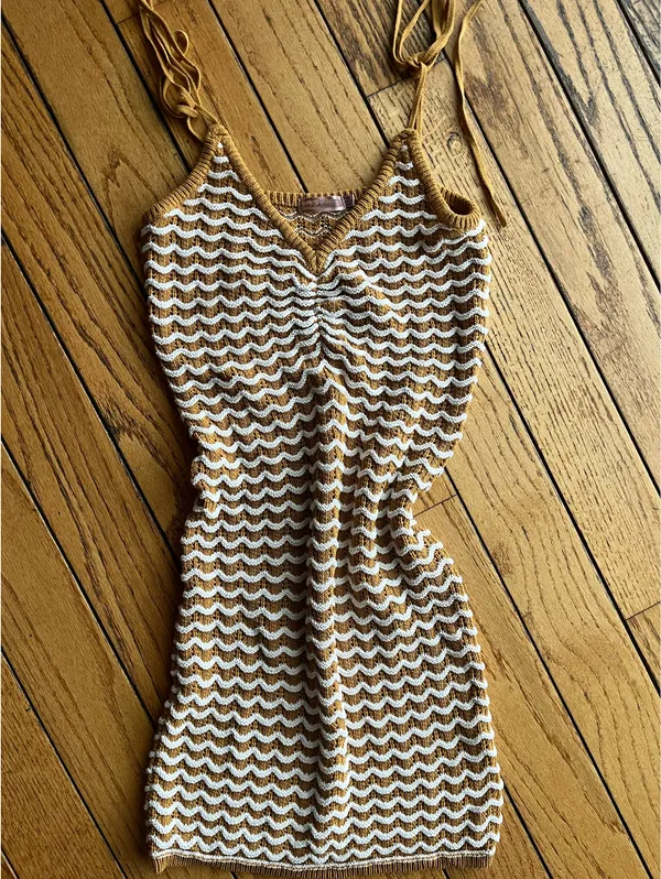 Skylar Rose Shoulder Tie Knit Dress - Image 2