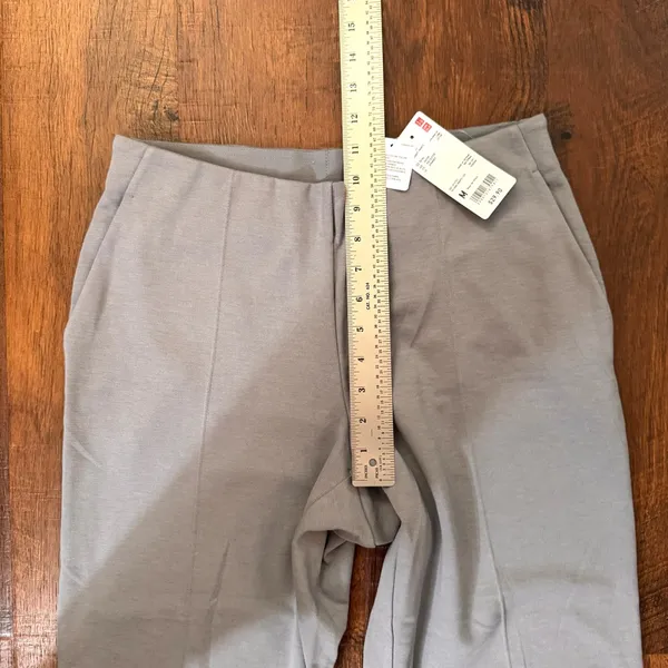 UNIQLO grey elastic waist ponte pants, size M, NWT - Image 9