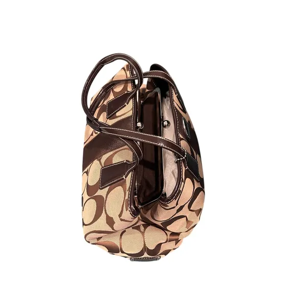Coach Tote Bag Beige Brown Signature F17424 bag/handbag - Image 4