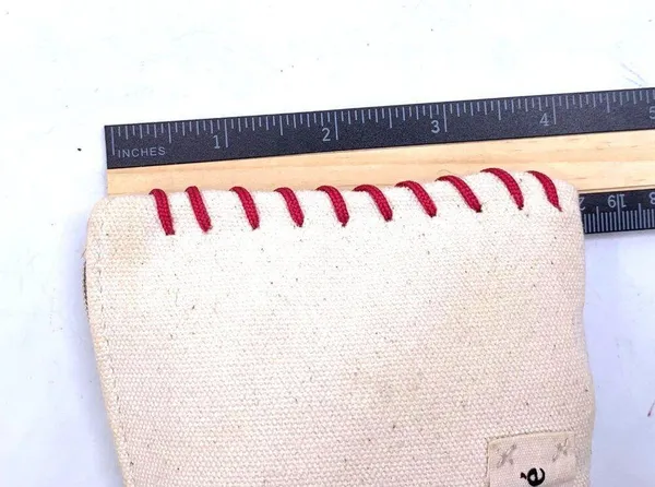 Chloé Parfum Canvas Coin Purse Makeup Case Gold Charm Red Stitching Chic Travel - Image 8