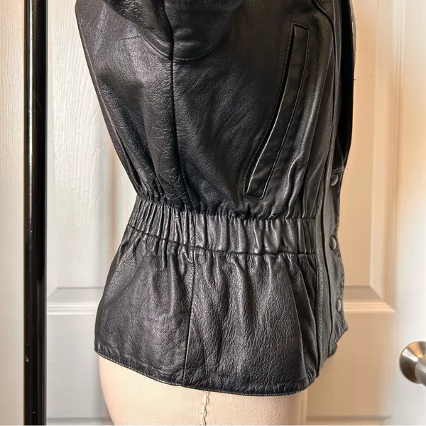 Vintage American leather Black jacket #leatherjacket Size M - Image 4