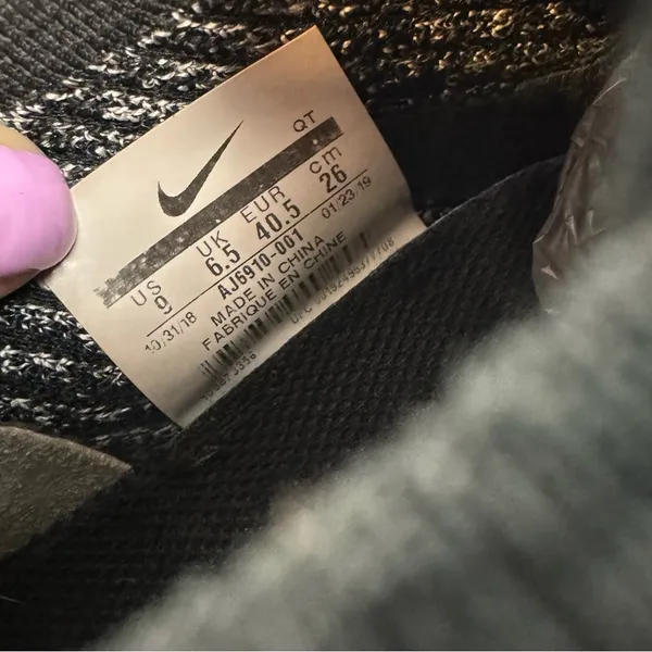 Nike Air VaporMax Flyknit 3 Athletic Running Shoe Sneaker Sz 9 Womens Black - Image 12
