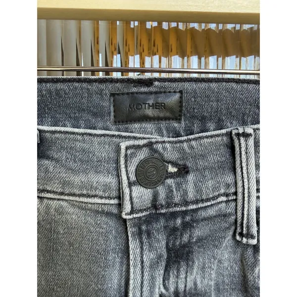 Mother Denim The Rascal Ankle Fray Jeans‎ Stitching In The Dark Grey Size 25 - Image 2