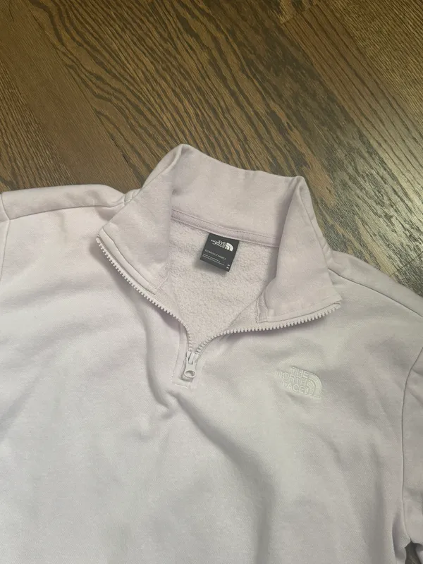 The North Face lavender light purple quarter zip sweatshirt pullover sweater - Image 5