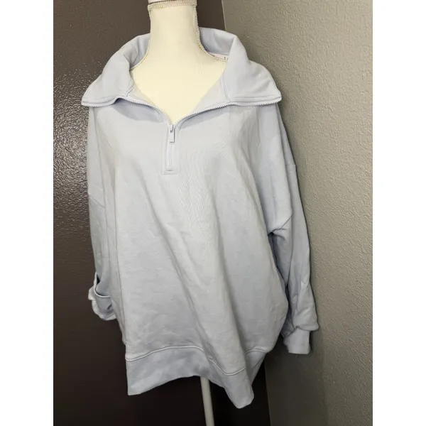 PINK by Victoria’s Secret Pullover Sweatshirt Size 2XL XXL Powder Baby Blue NWT - Image 7